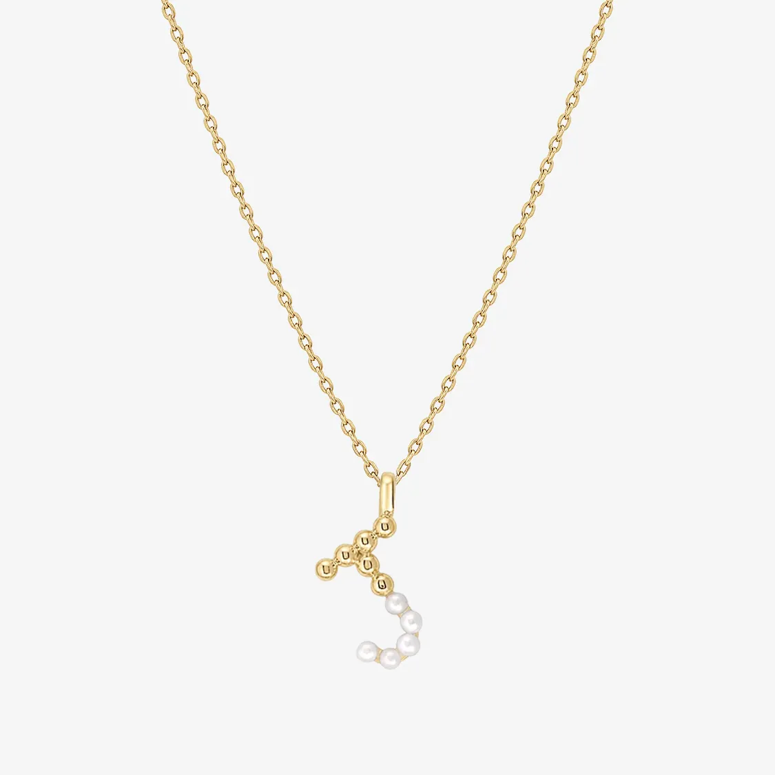 Pearl Initial Necklace