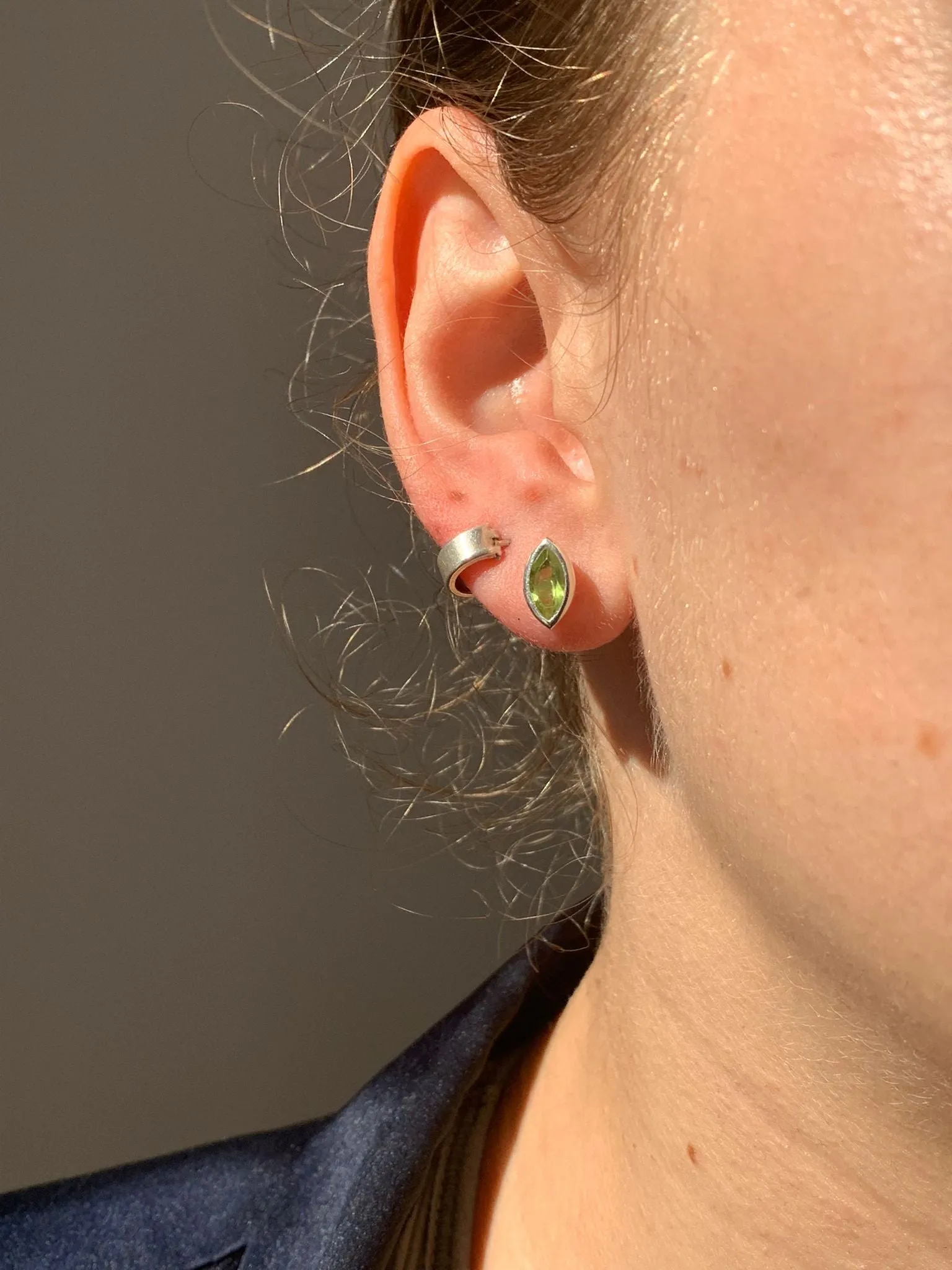 Peridot Naevia Studs - Marquise