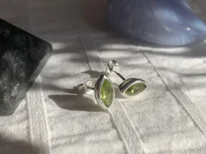 Peridot Naevia Studs - Marquise