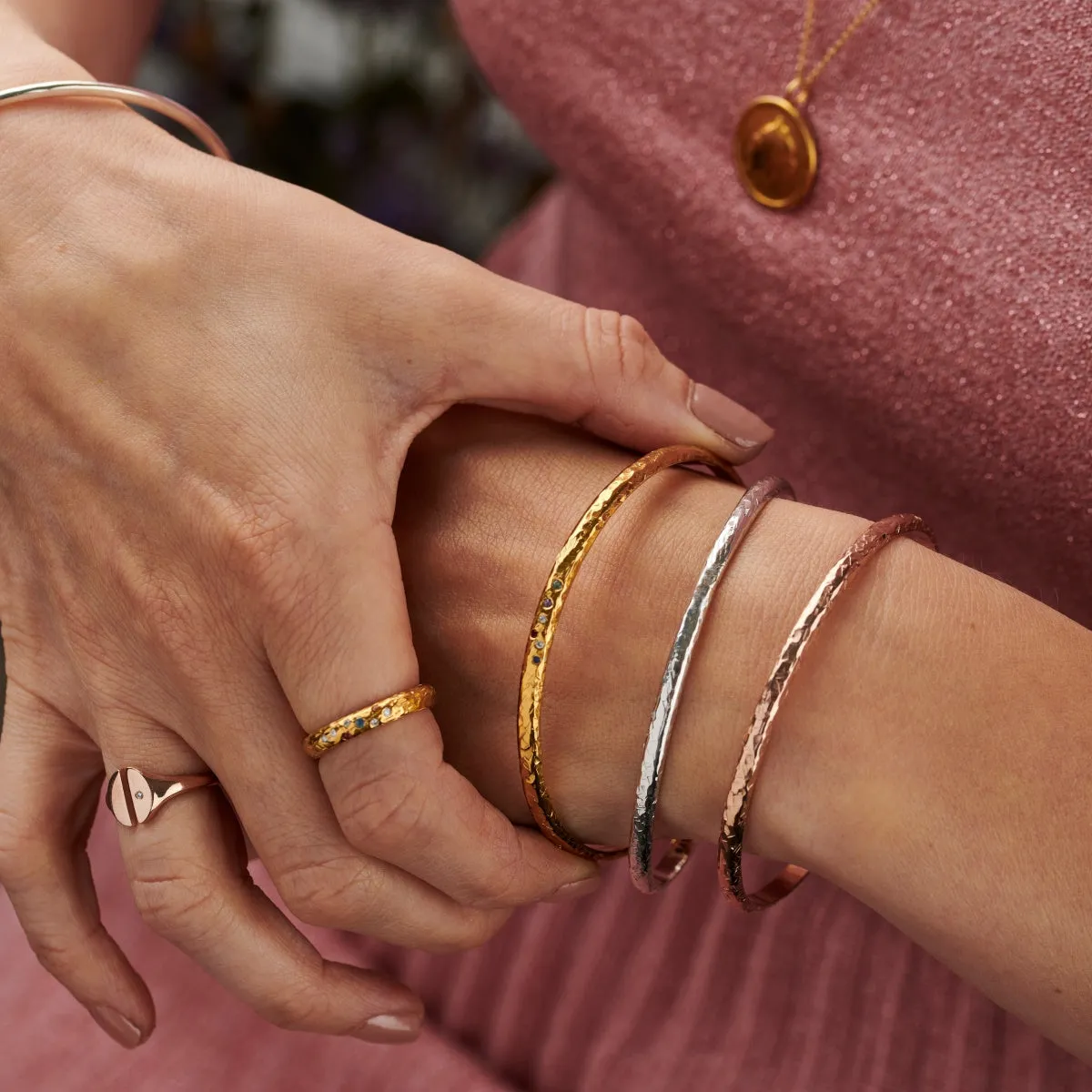 Personalised Textured Bangle