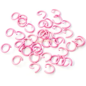 Pink Colored Jump Rings (70 pieces)