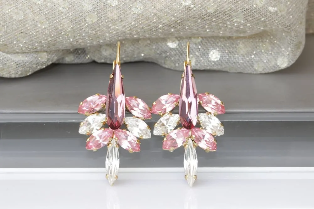 PINK DROP EARRINGS