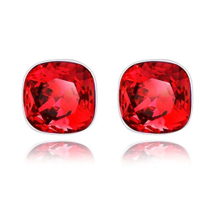 Pop of Color Austrian Crystal Stud Earrings