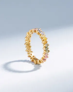 Princess Midi Pastel Sapphire Eternity Band