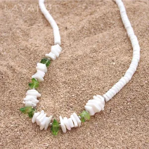 Puka Gem Green Hawaiian Necklace