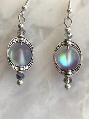 Purple Opalescent Earrings