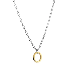 Rae gold & silver mens necklace