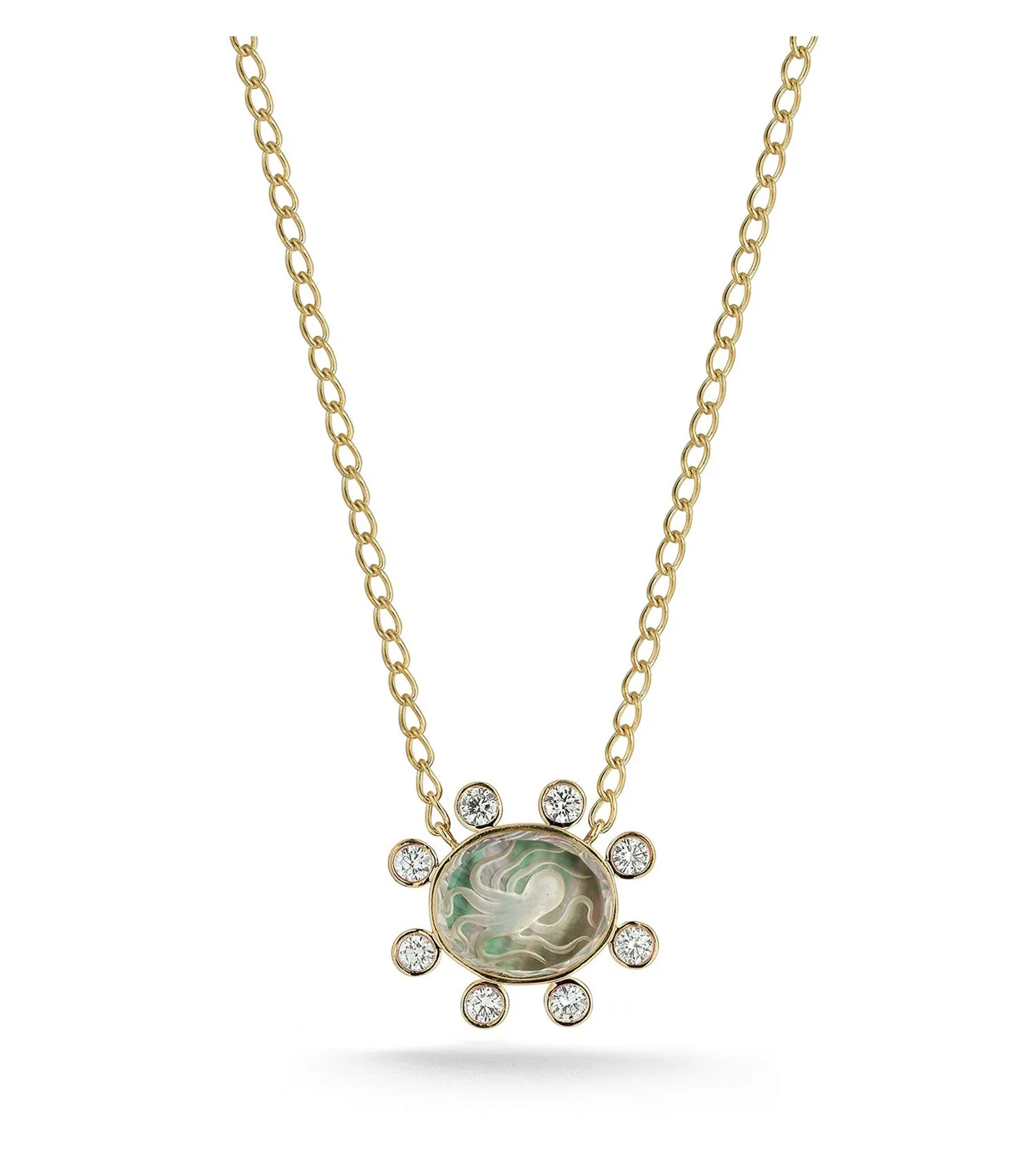 RENNA Small Caspian Necklace/Diamond