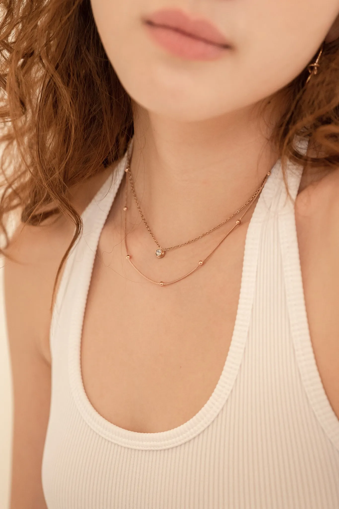 Rhea Satellite Snake Chain Necklace