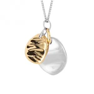 Ripple Effect Plain Disc Yellow Gold Pendant P5250