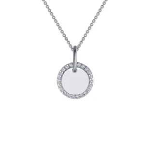 Round Disc Pendant Necklace