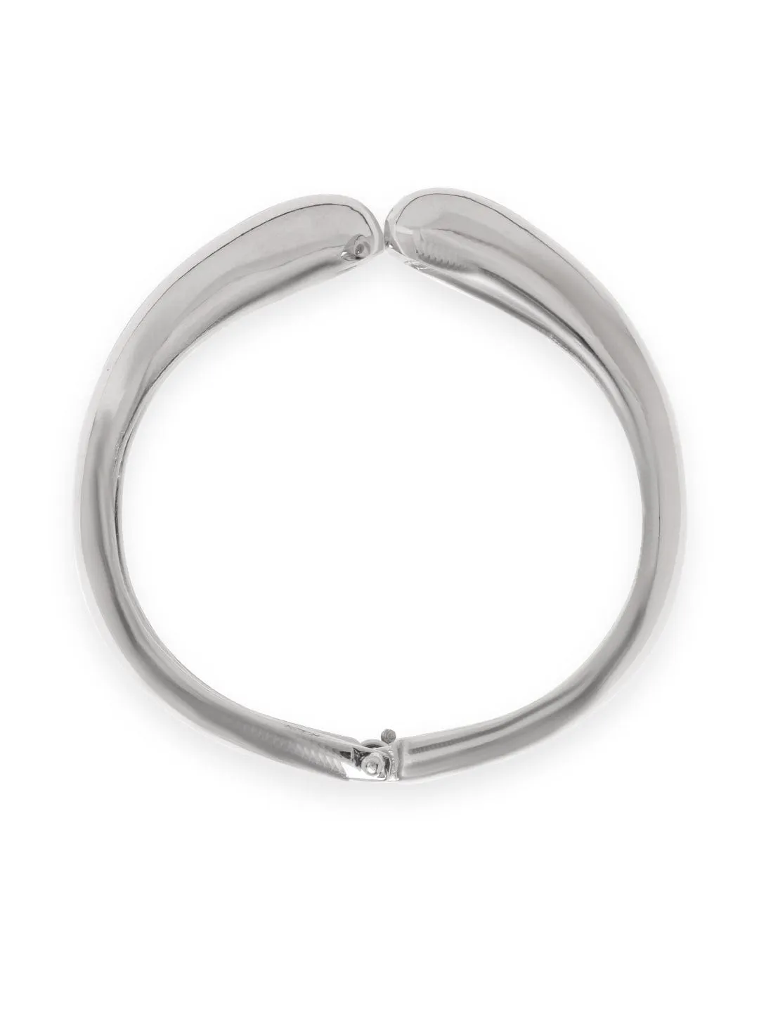 Rubans Vogusih Rhodium Plated Contemporary Bracelet