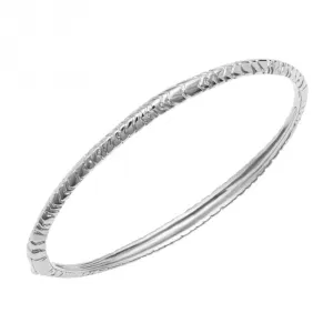 S Dune Ripple Texture Hinged Bangle B5381