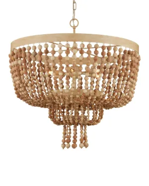 Sabia 6-Light Chandelier in Natural & Coco Cream