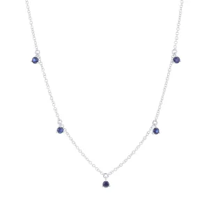 Sassy Sapphire Station Necklace