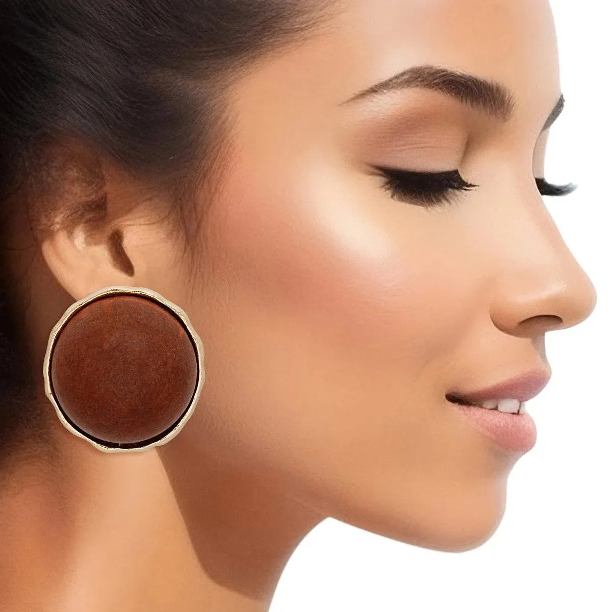 Shop Women's Stud Earrings: Brown Color - Fashion Jewelry Collection