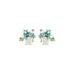 Siberian Iris Blue Earrings