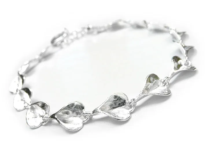 Silver Bracelet - Organic Small Heart