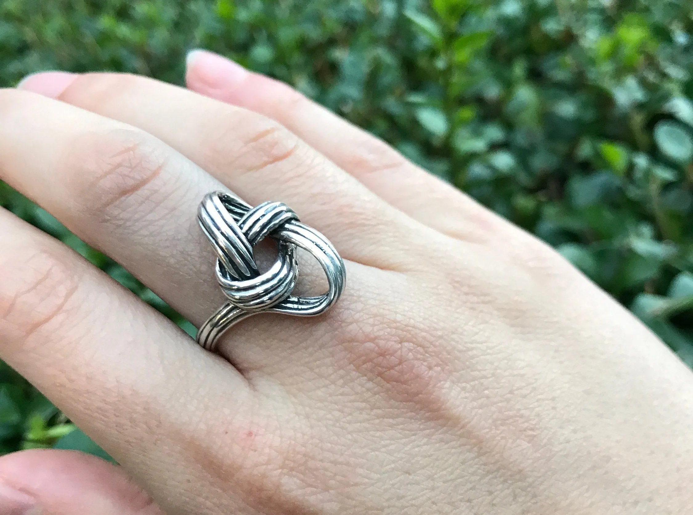 Silver Knot Ring - Infinity Ring - Statement Knot Ring