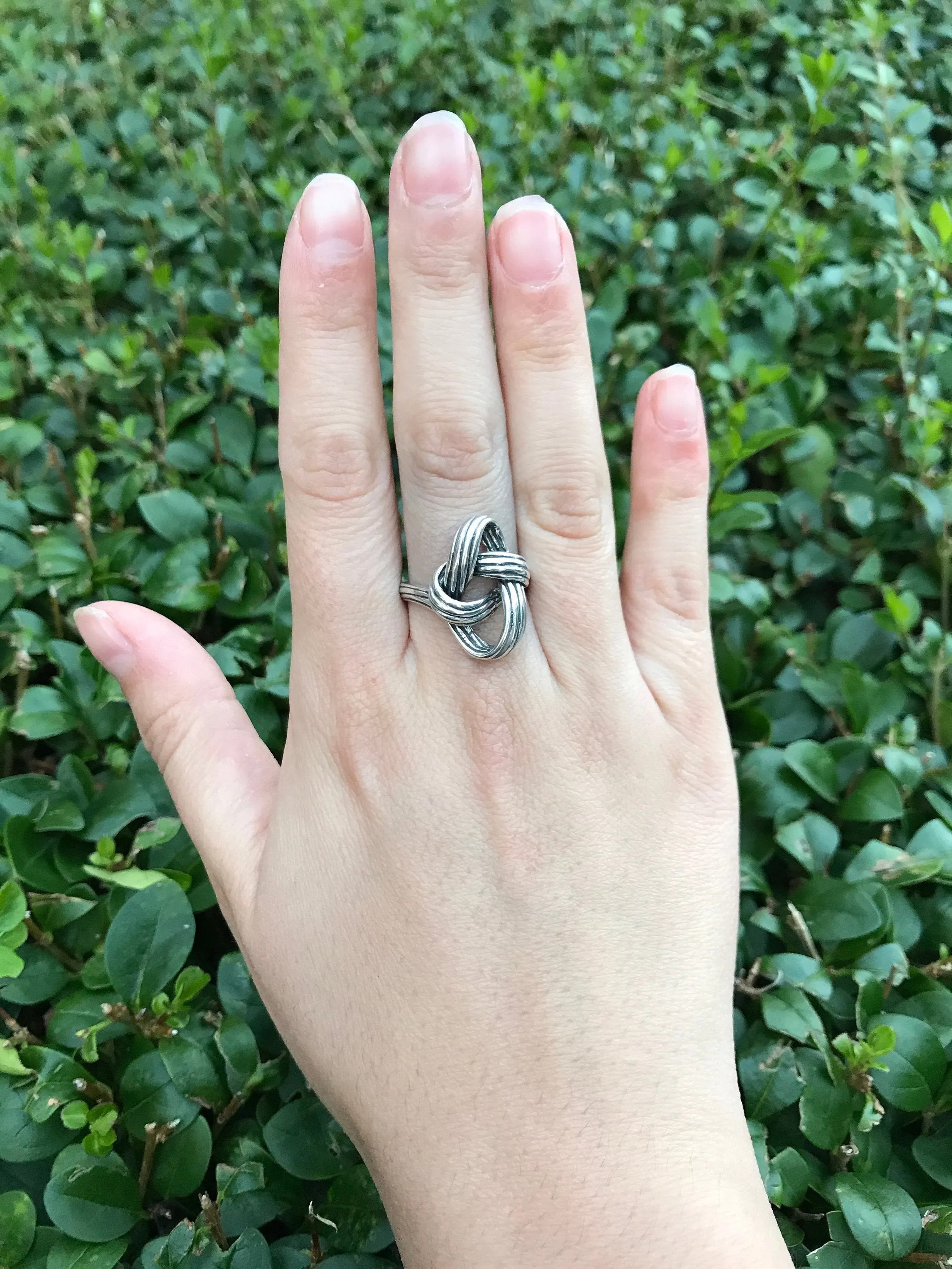 Silver Knot Ring - Infinity Ring - Statement Knot Ring