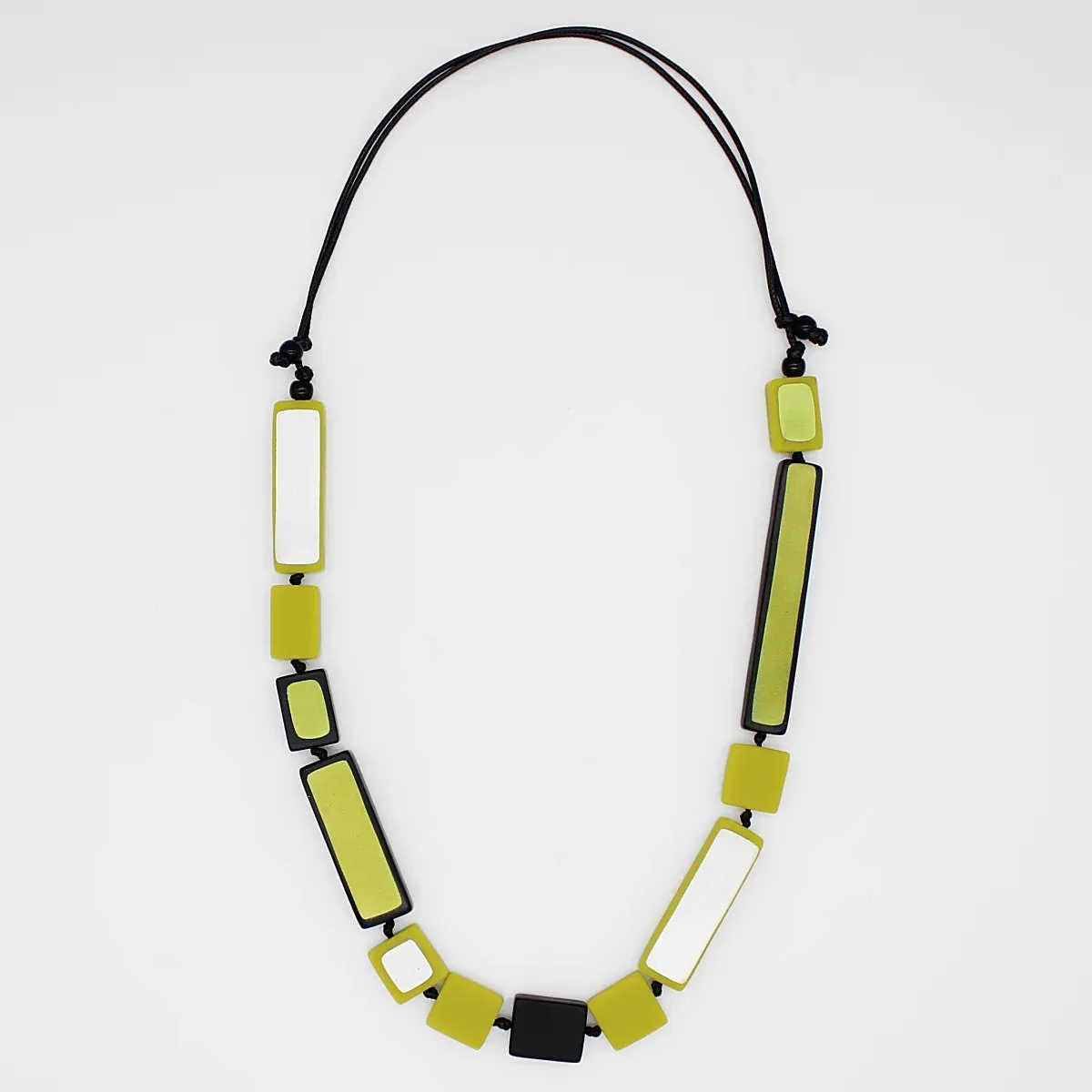 Sloan Rectangle Necklace, Lime