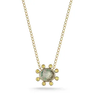 Small Octopus Caspian Necklace - Grey Mother-of-Pearl and Yellow Sapphire