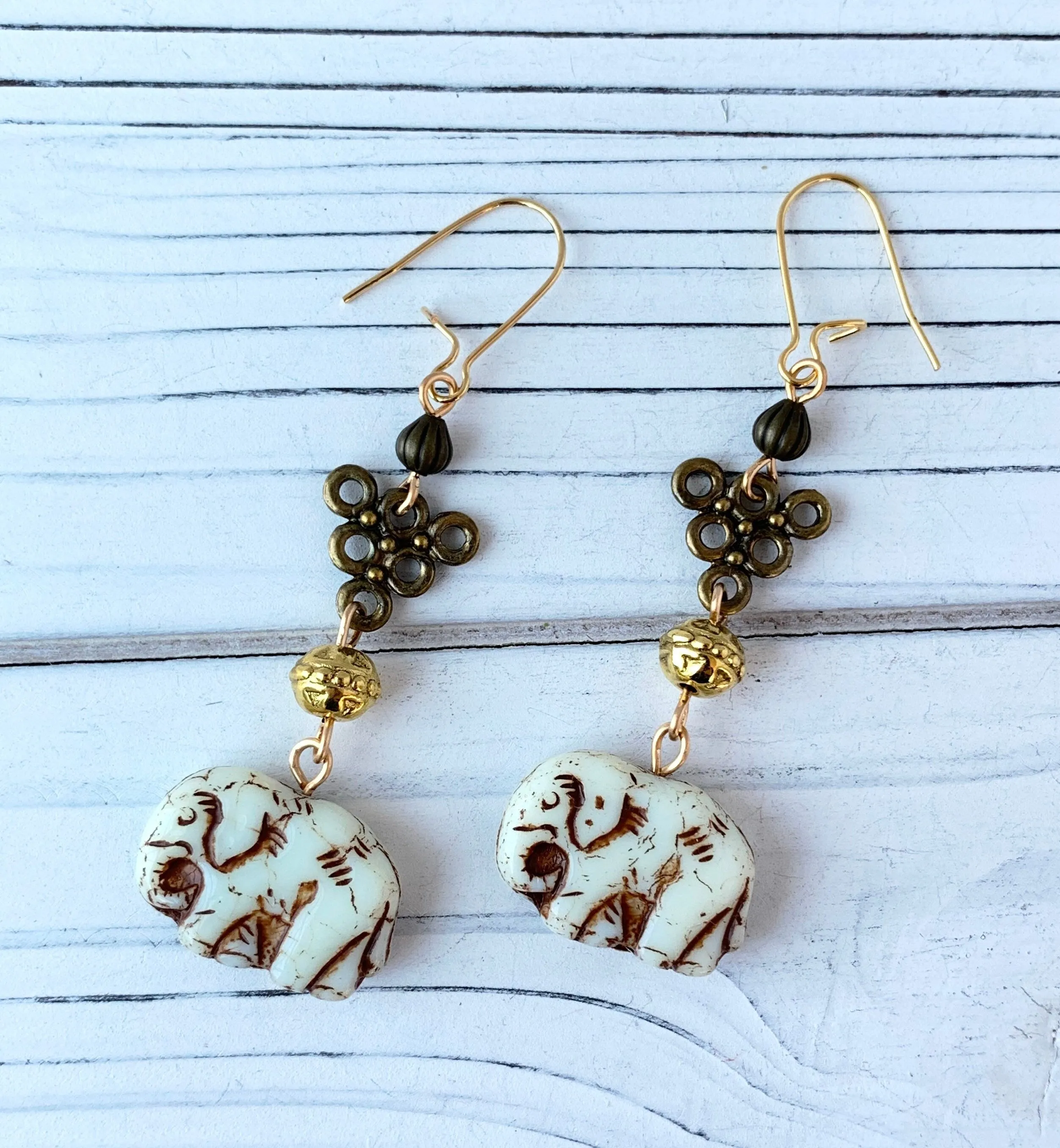 Strength & Wisdom Elephant Earrings