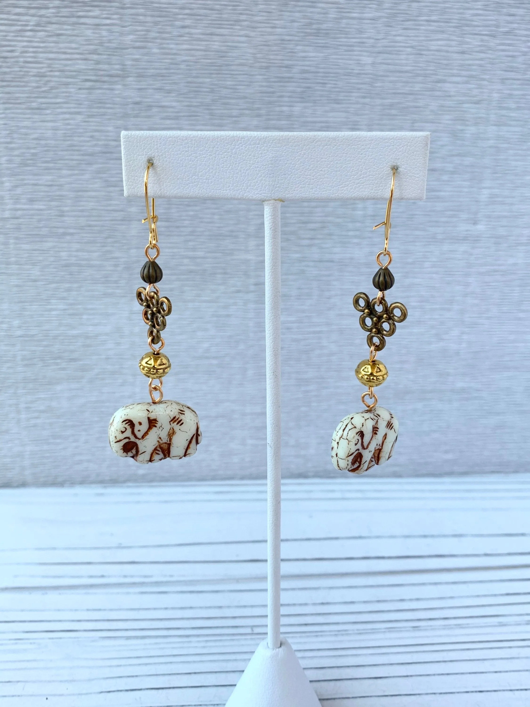 Strength & Wisdom Elephant Earrings