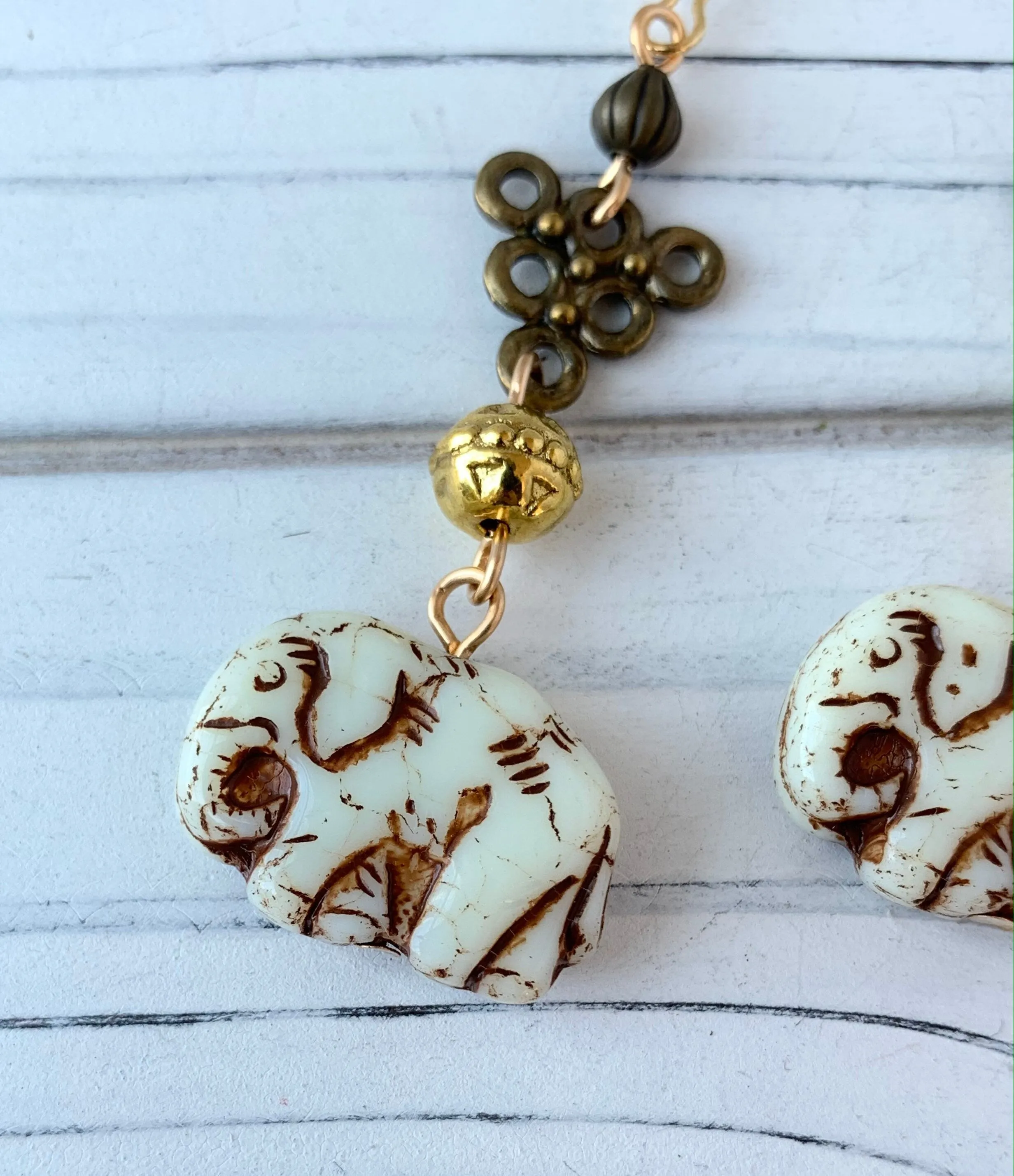 Strength & Wisdom Elephant Earrings