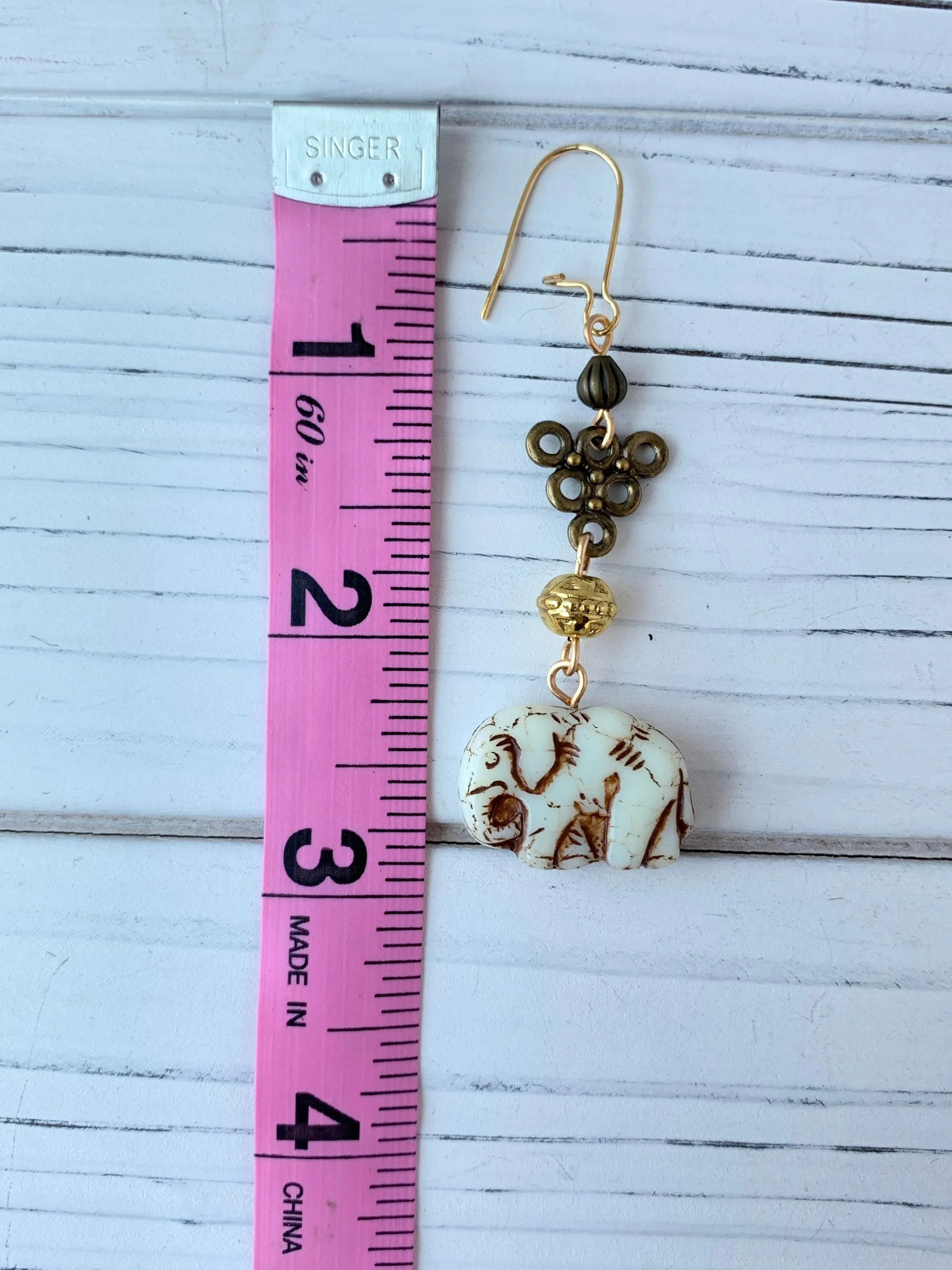 Strength & Wisdom Elephant Earrings