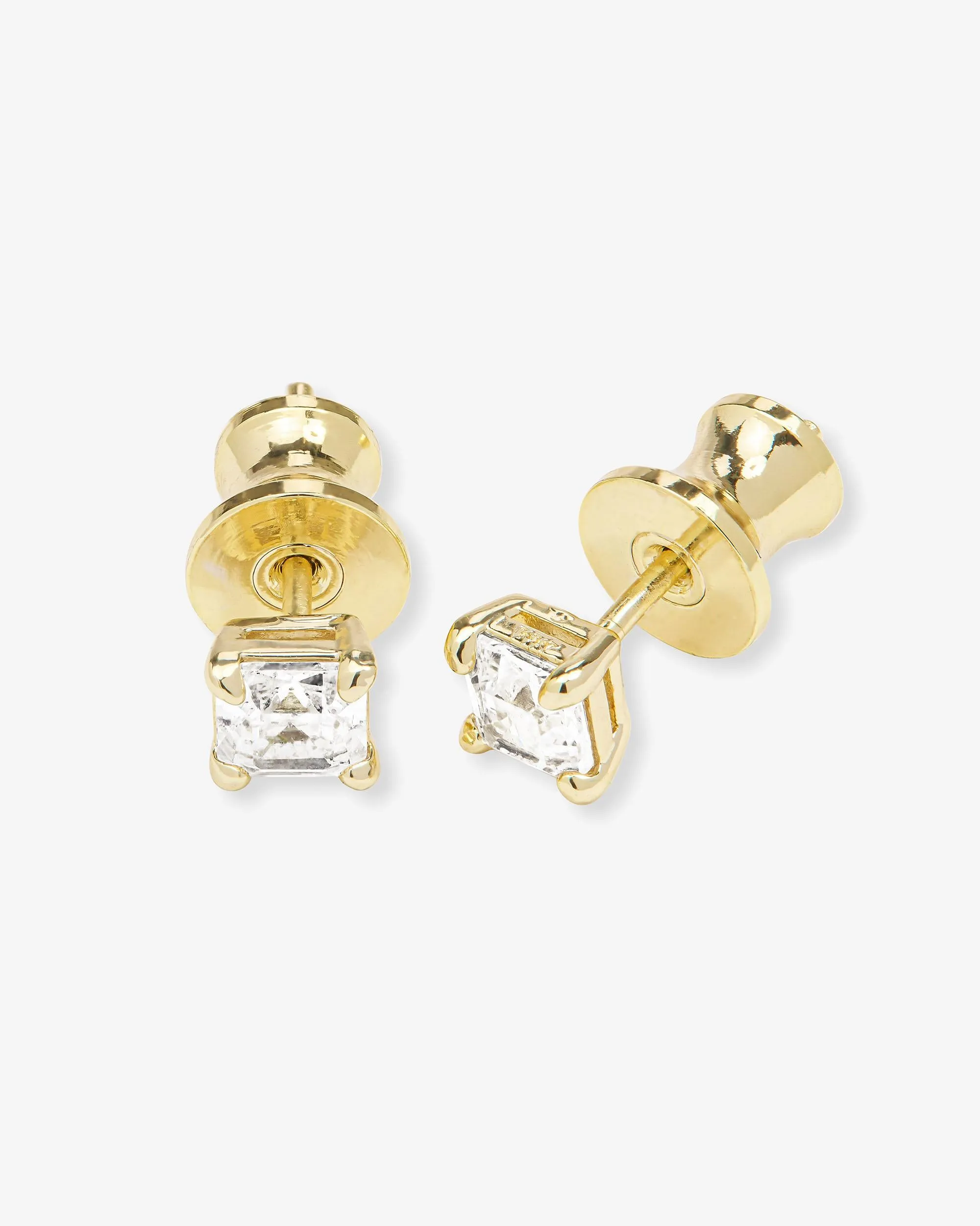 The Queen's 4mm Studs - Gold|White Diamondettes