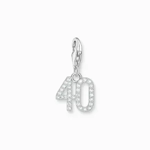 Thomas Sabo Charm Pendant - Number 40 with Zirconia