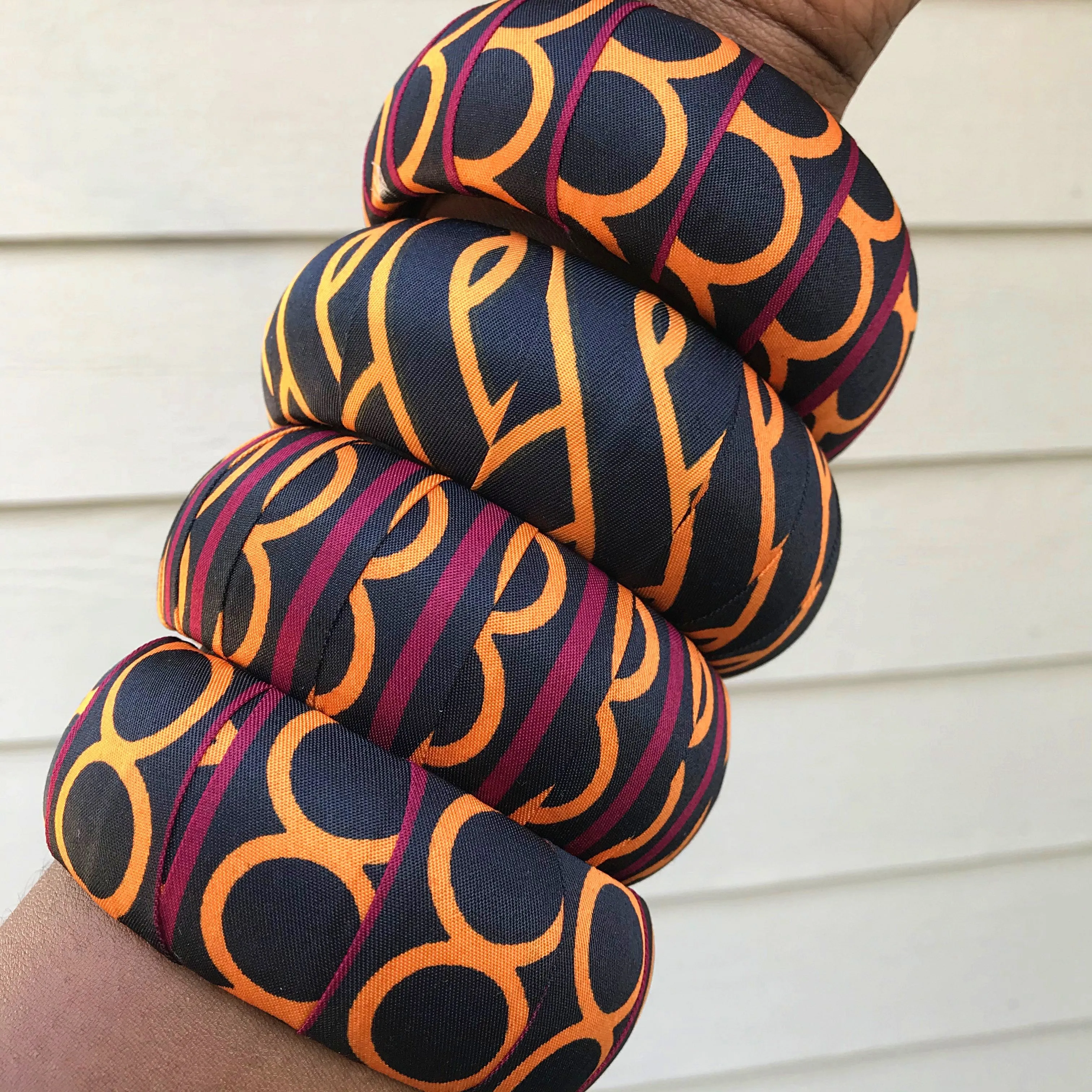 Toghu Burgundy African Print Bangles Bracelets