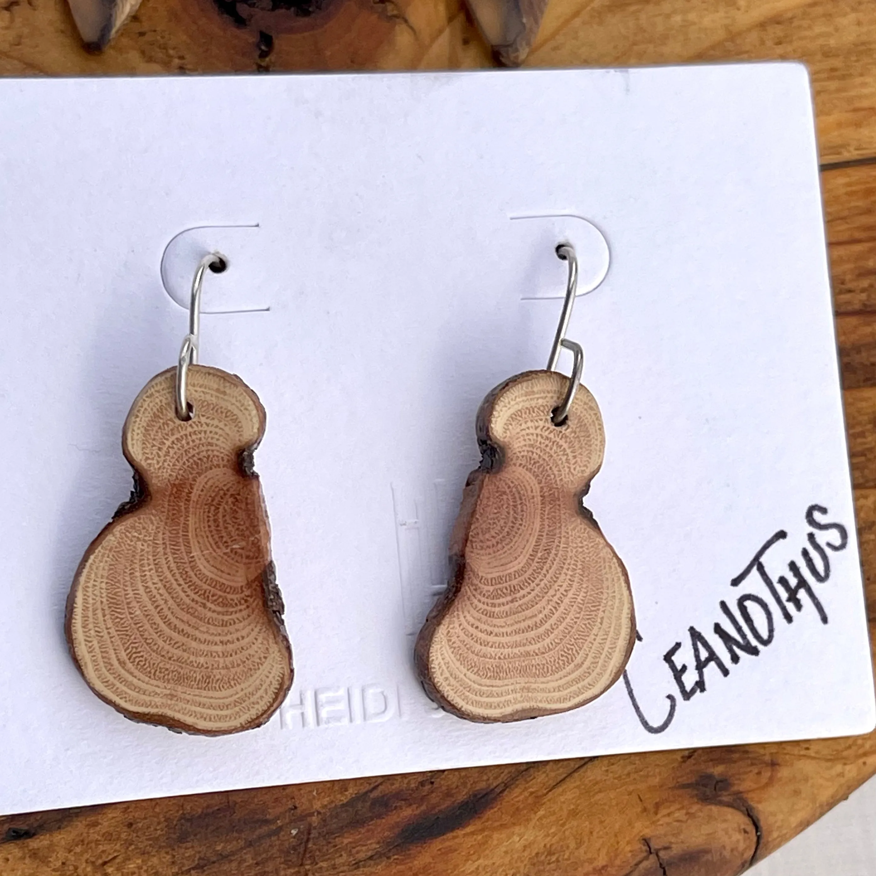 Unique Wood & Resin Earrings