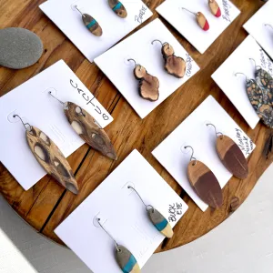 Unique Wood & Resin Earrings