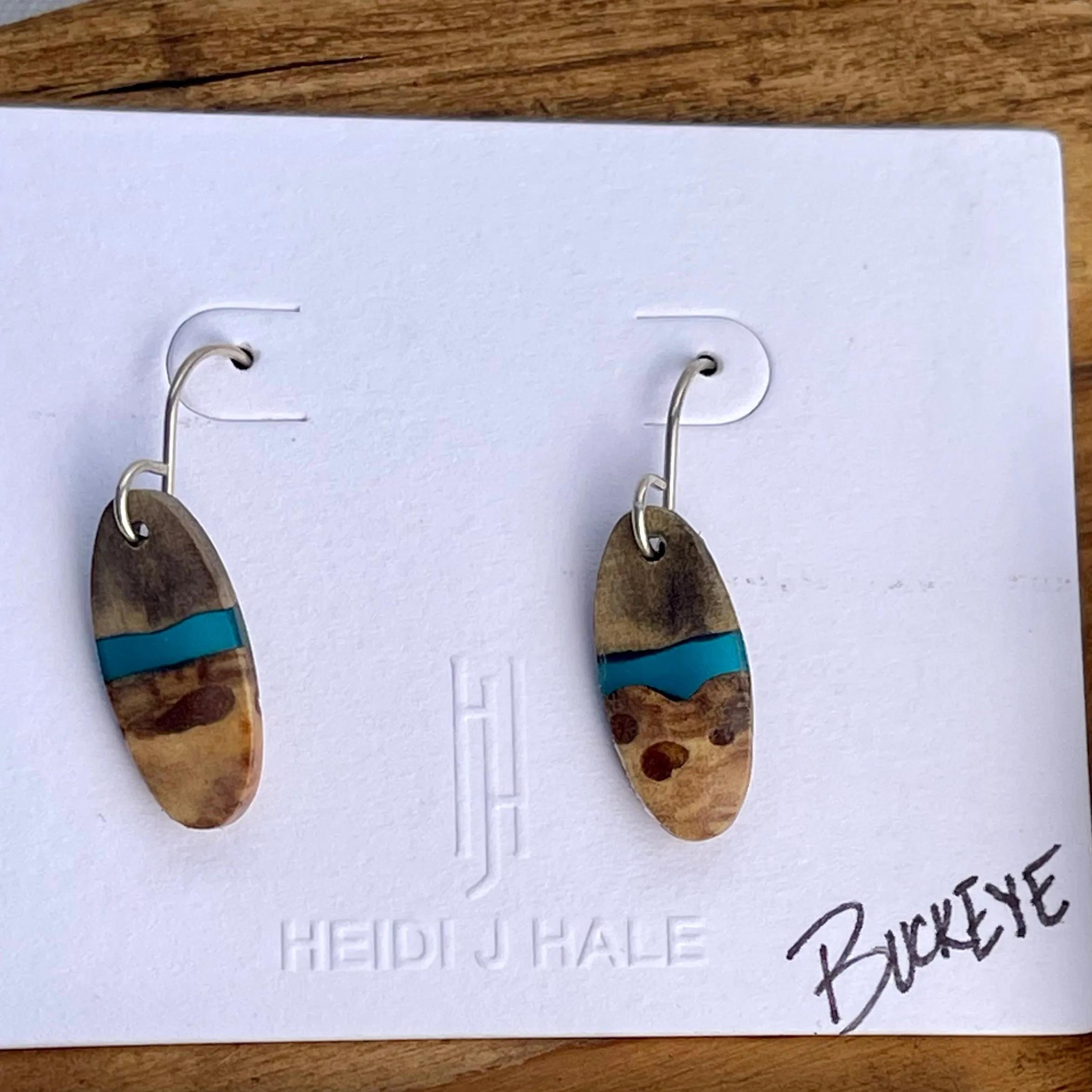 Unique Wood & Resin Earrings