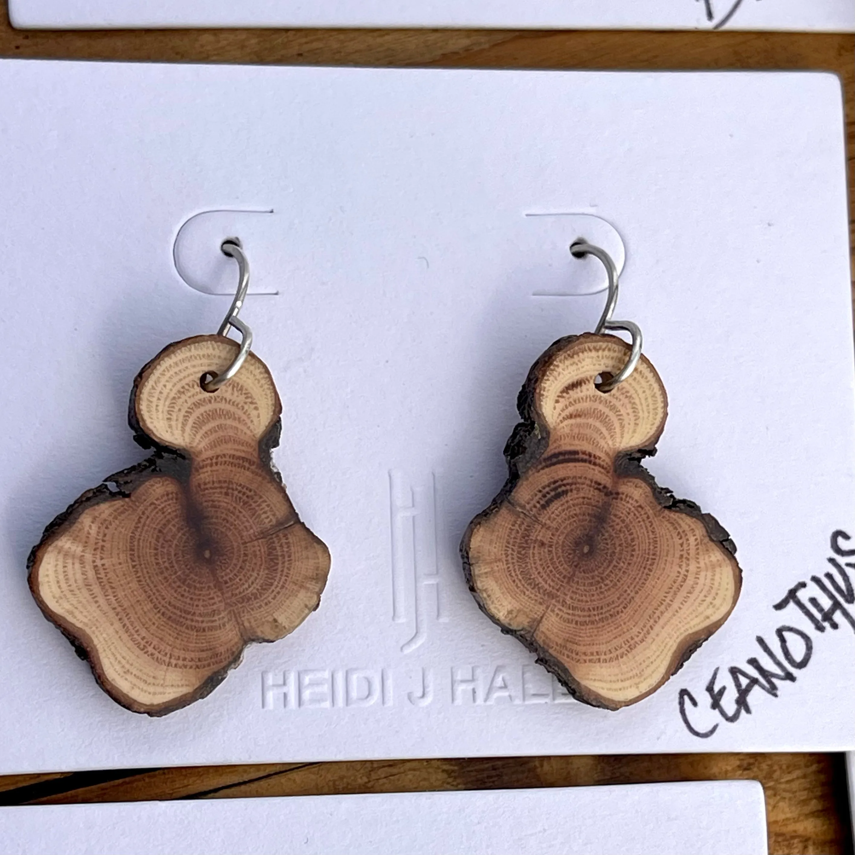 Unique Wood & Resin Earrings