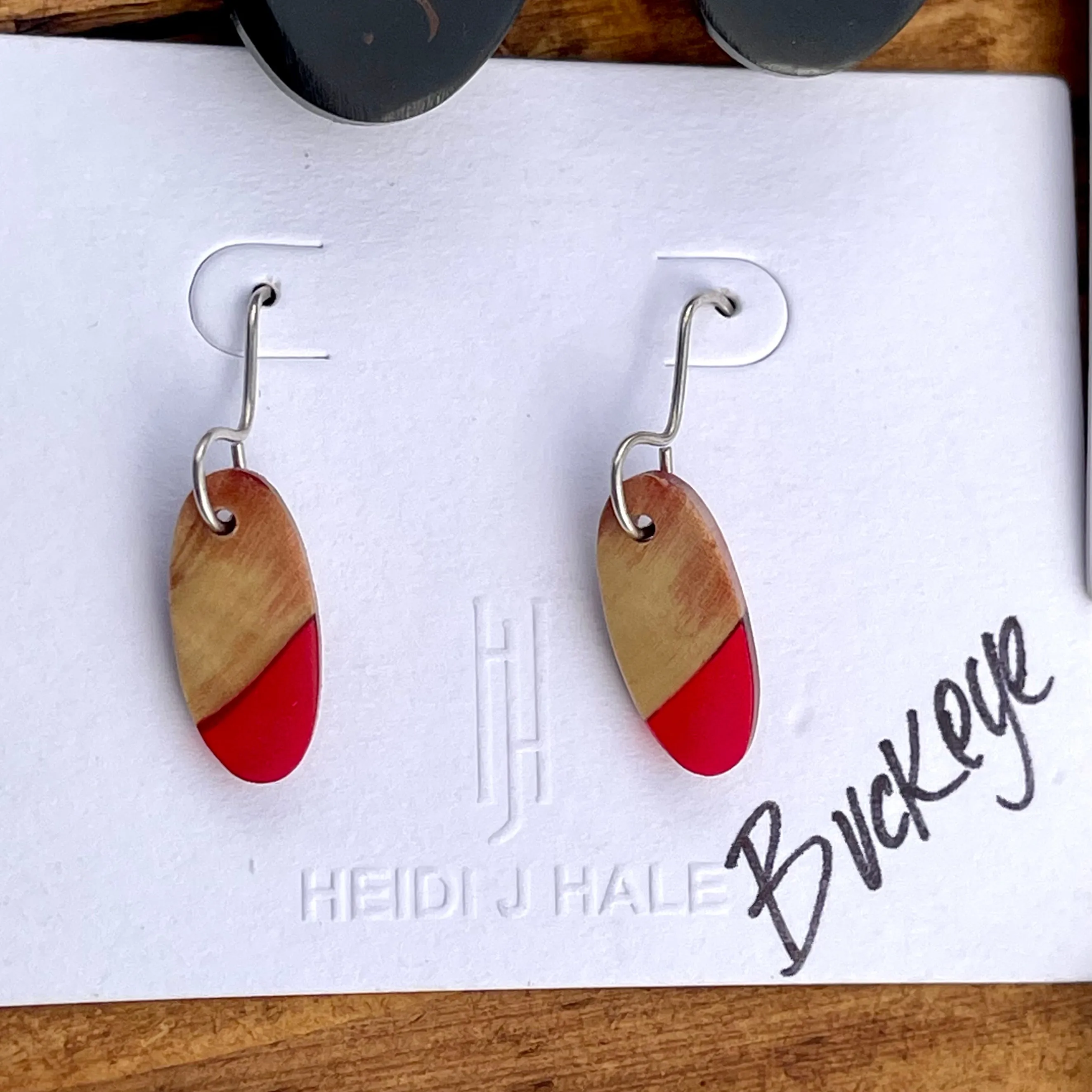 Unique Wood & Resin Earrings