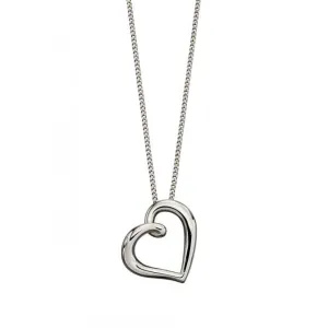 White Gold Organic Heart Pendant GP2175